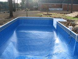 Dirt and Soil Filled in Around Pool Frame | Pool Builder | Fayetteville, NC