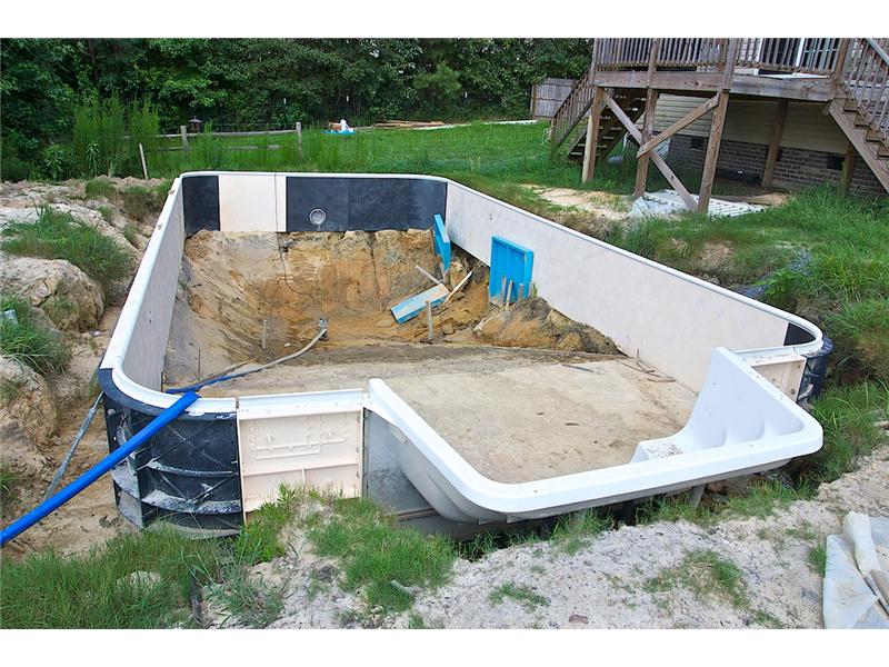 Swimming Pool Frame being Placed | Swimming Pool Contractor | Fayetteville, NC