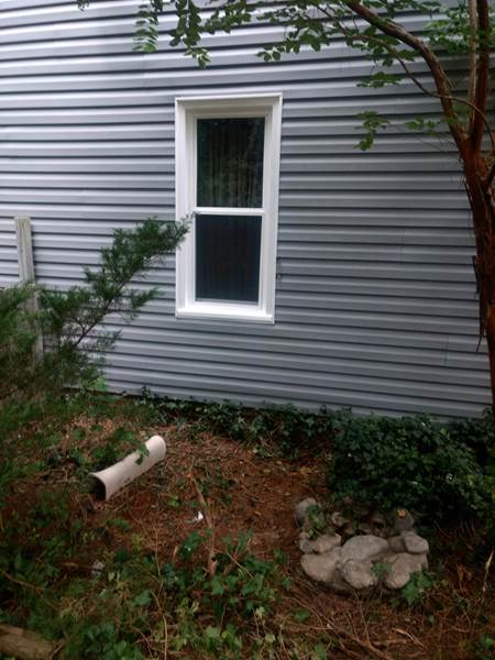 single window on side of house