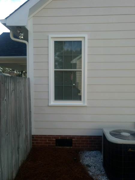 single window on side of house