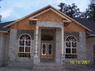 A picture of a house under construction on october 18 2007