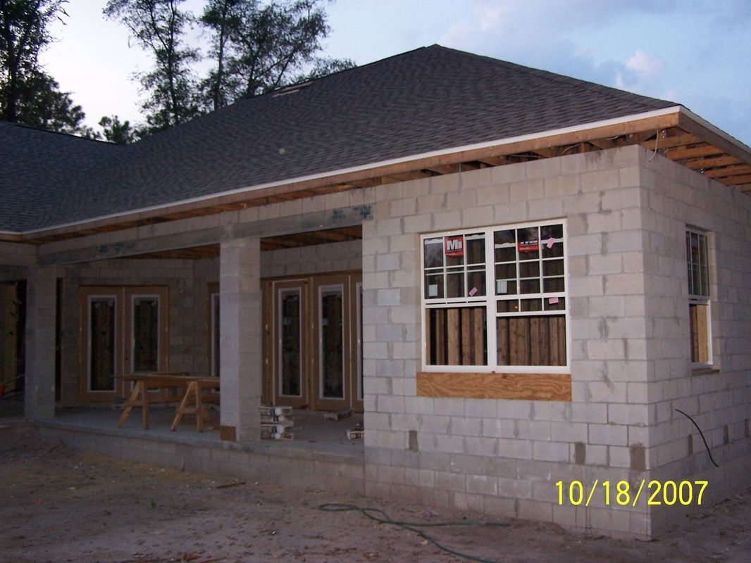 A picture of a house under construction taken on october 18 2007