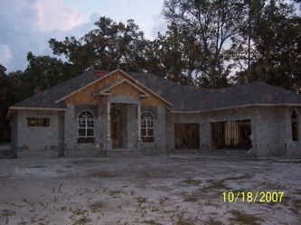 A picture of a house under construction taken on october 18 2007