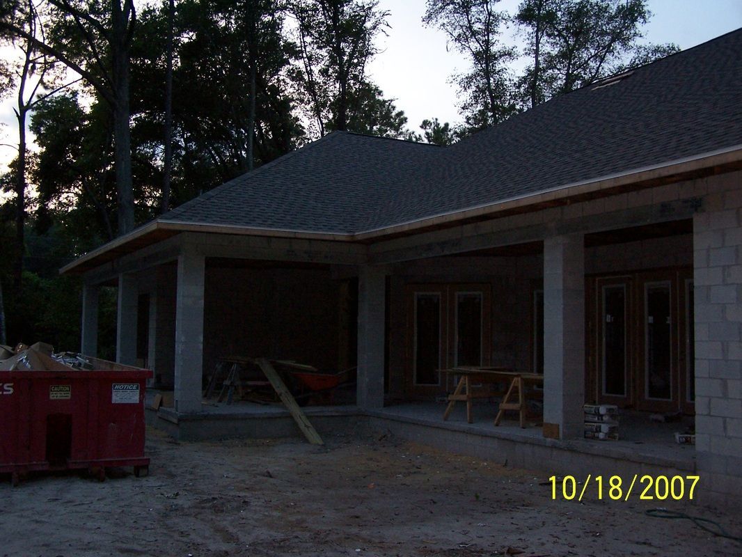 A picture of a house under construction taken on october 18 2007