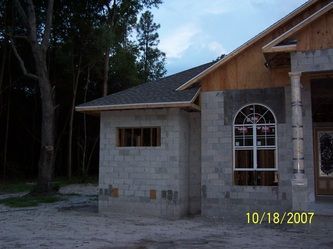 A picture of a house under construction taken on october 18 2007