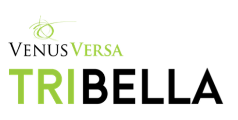 A green and black logo for venus versa tribella