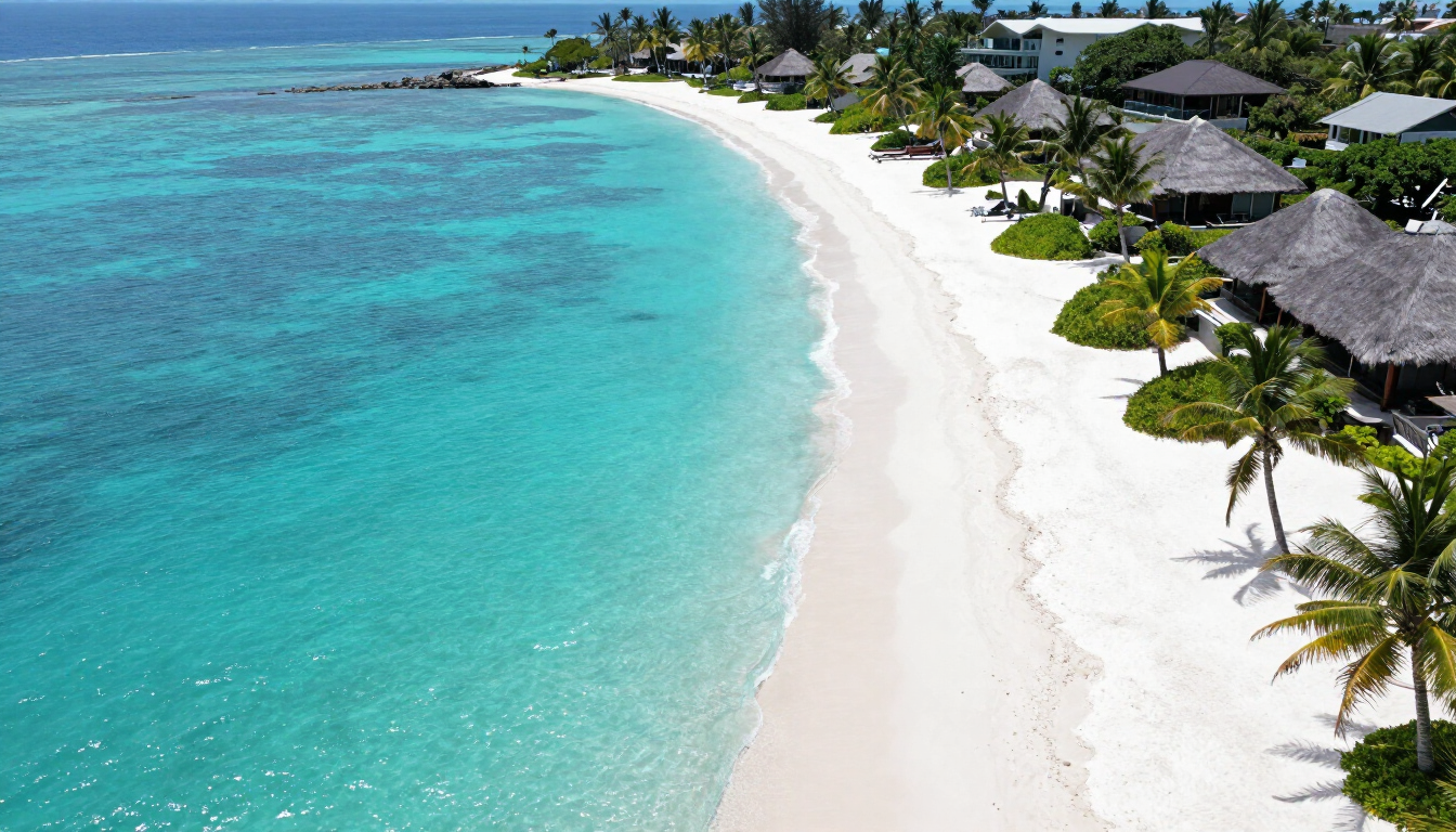 Stunning Watamu beach aerial view