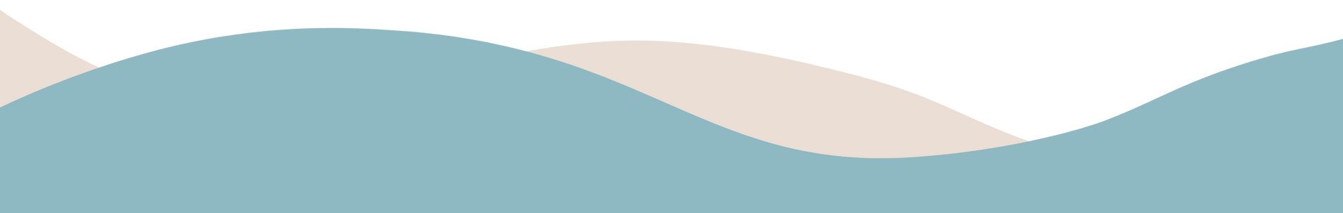 Abstract illustration of teal waves overlapping with neutral-colored wave shapes against a white background.