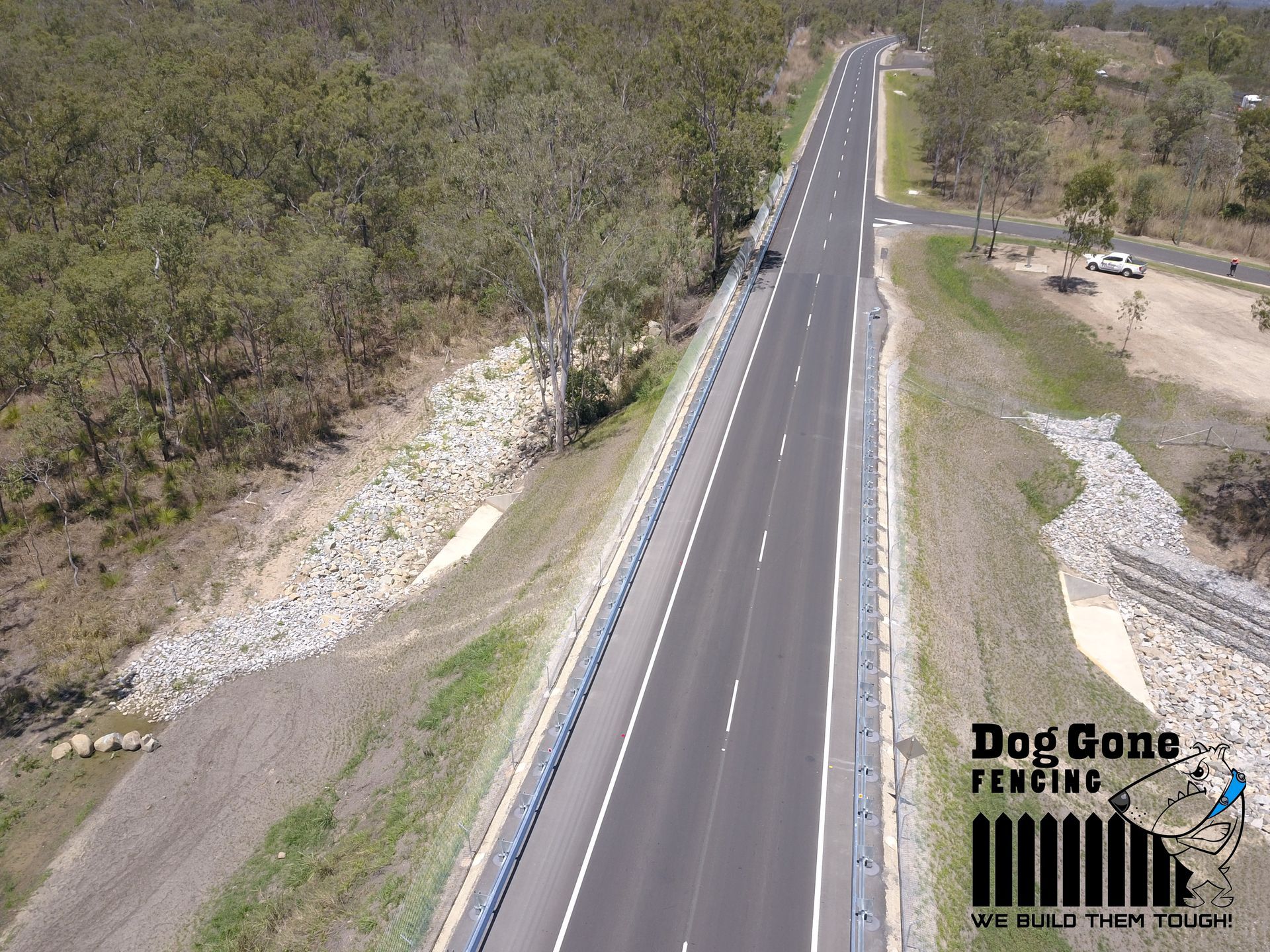 An Aerial View Of A Highway — Dog Gone Fencing in Paget, QLD