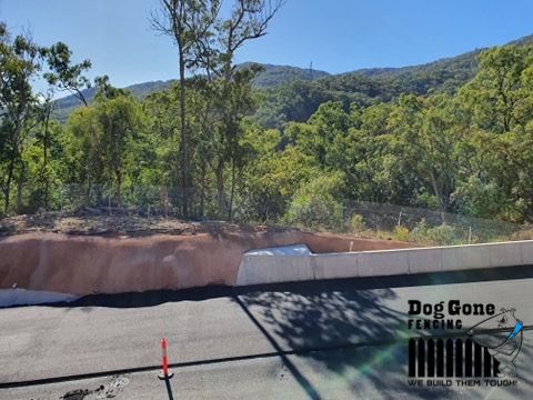 A Chain Wire Fencing On A Side Of The Road  — Dog Gone Fencing in Paget, QLD