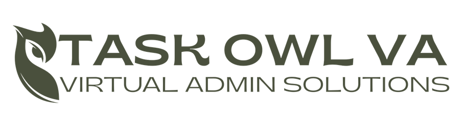A logo for task owl va virtual admin solutions