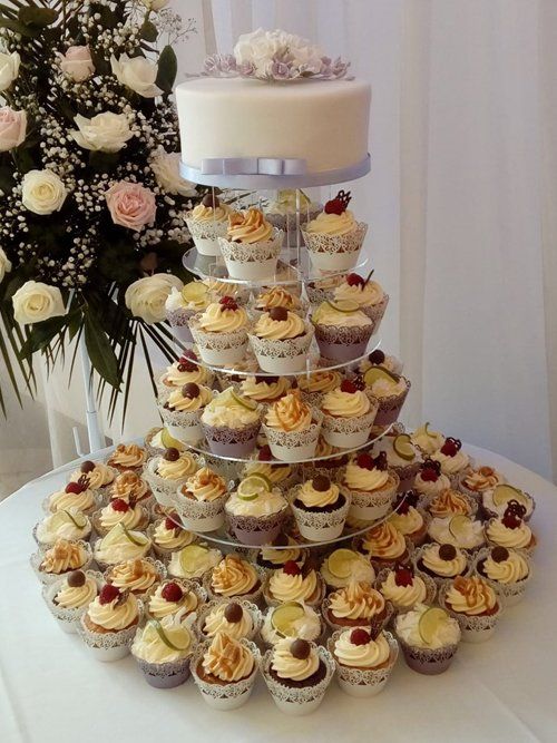 Willow Cakes Ashford white and red wedding cake three-tiered