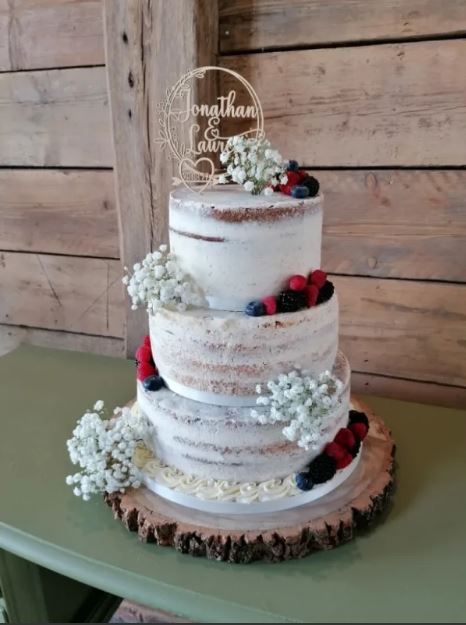 Willow Cakes Ashford red flower wedding cake