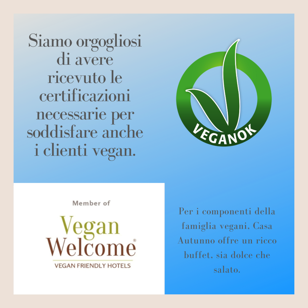 Certificazioni Veganok e VeganWelcome per Casa Autunno