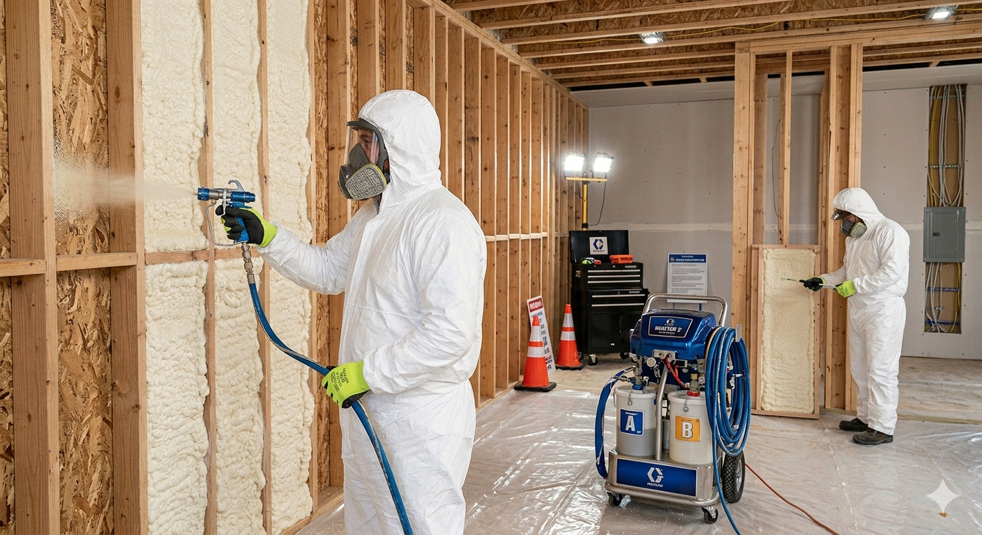 Professional spray foam insulation