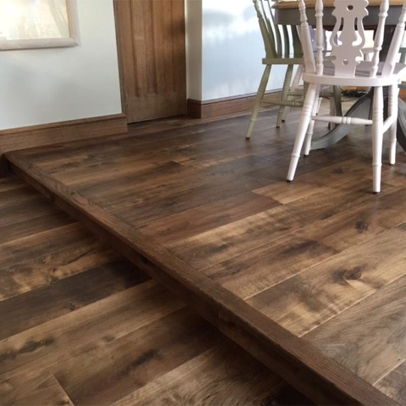 Stained Oak Hardwood Flooring & Step Nosing