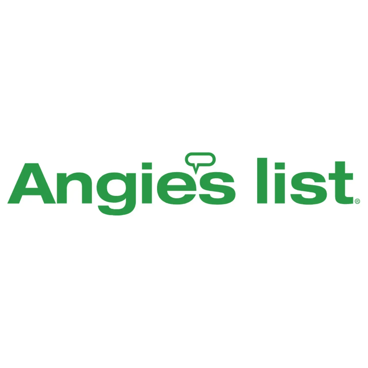 The logo for angie 's list is green and white.