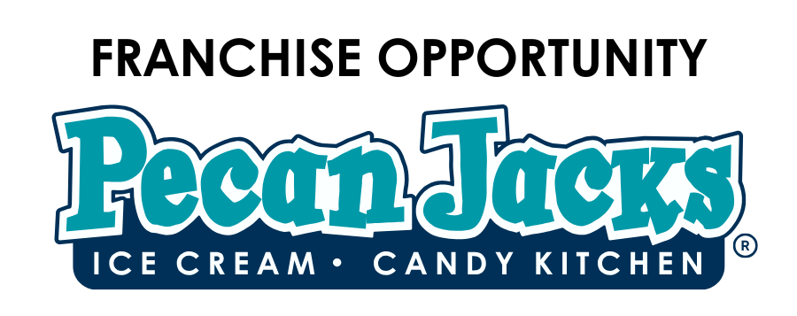 The logo for pecan jacks ice cream and candy kitchen
