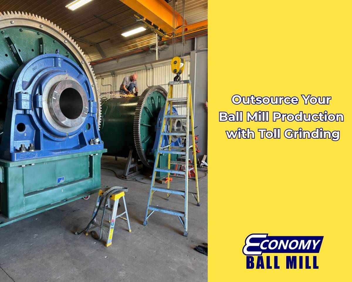 A custom ball mill for toll grinding next two a ladder and stepladder near Tollesboro, Kentucky (KY)