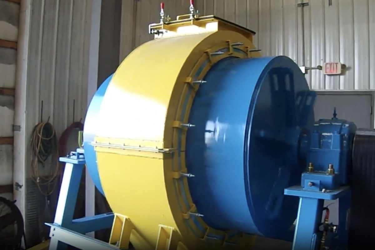 A ball mill manufactured by Economy Ball Mill