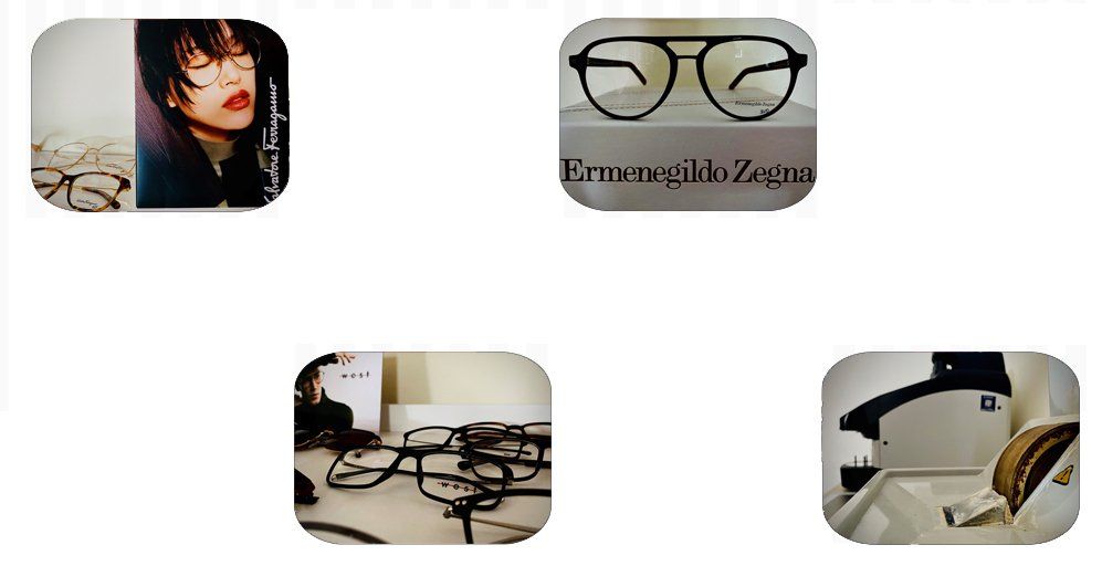 collection of Salvatore Ferragamo and Ermenegildo Zegna glasses 1