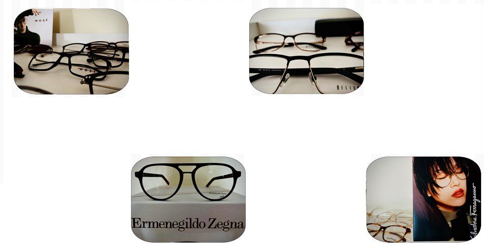 collection of Salvatore Ferragamo and Ermenegildo Zegna glasses 2