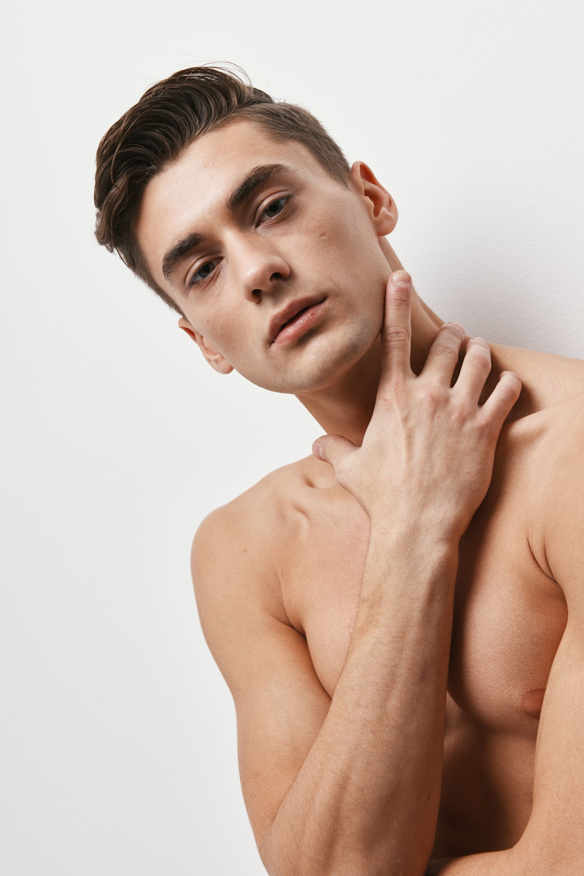 a man after applying skinceuticals