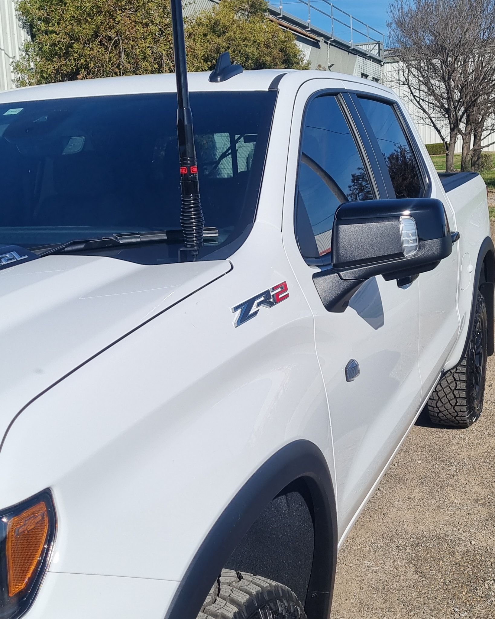White Pickup Truck with A Black Antenna — Sparky's 4x4 Auto Electrical In Taminda, NSW