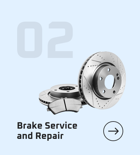 Brake service and repair illustration with brake rotors and pads, and number 