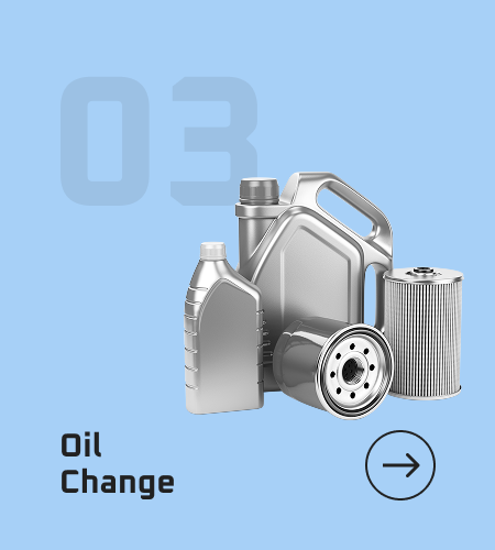 Oil change service with oil bottles and filter. | European Plus