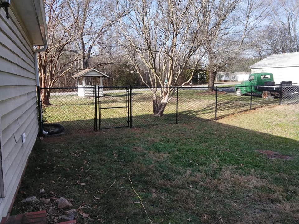 Black Chain Link Fence — Hickory, NC — Fister Fence of Hickory LLC