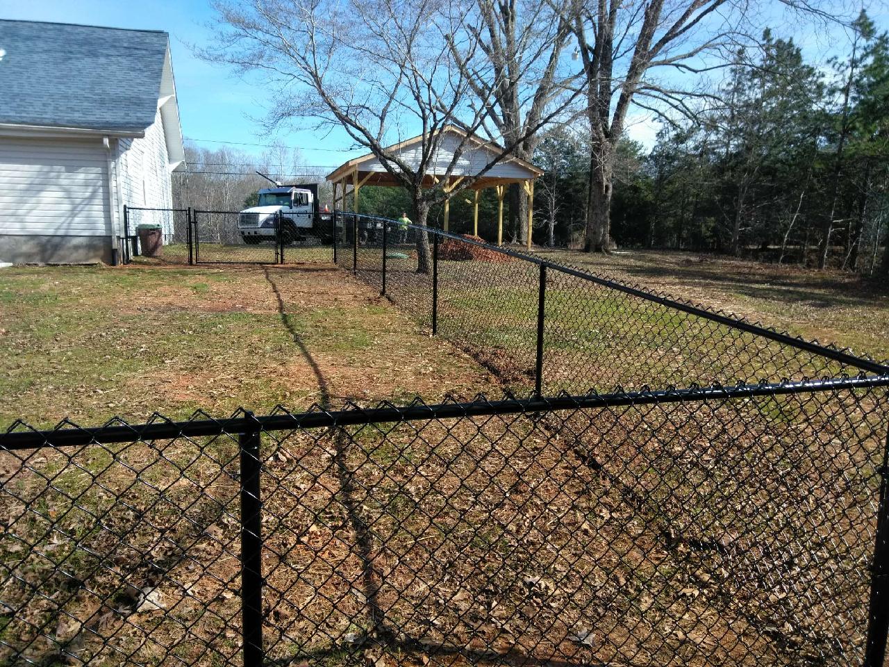 Black Chain Link Ramp — Hickory, NC — Fister Fence of Hickory LLC