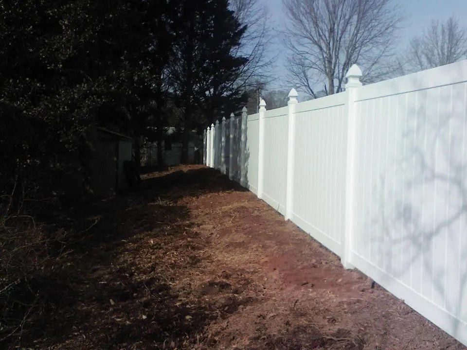 White Vinyl Fence — Hickory, NC — Fister Fence of Hickory LLC