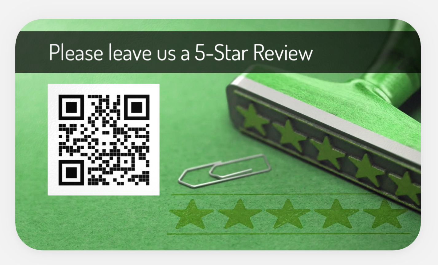 get more gutter reviews,review card,review QR card