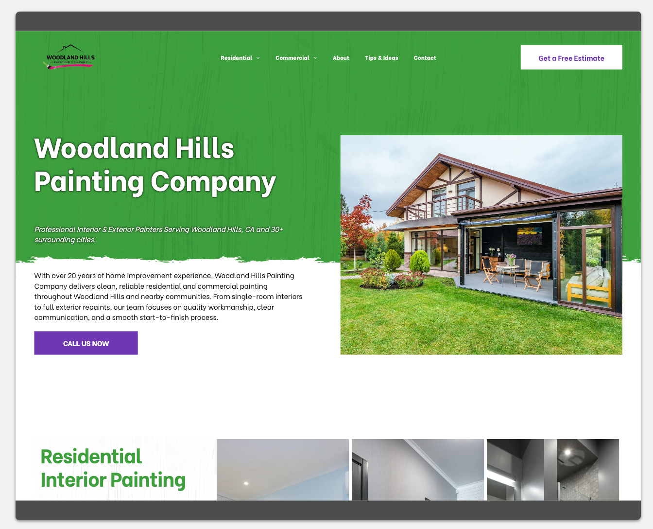 contractor website,painter website
