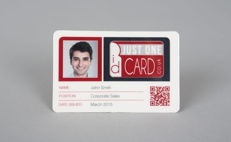 A just one id card with a picture of a man on it