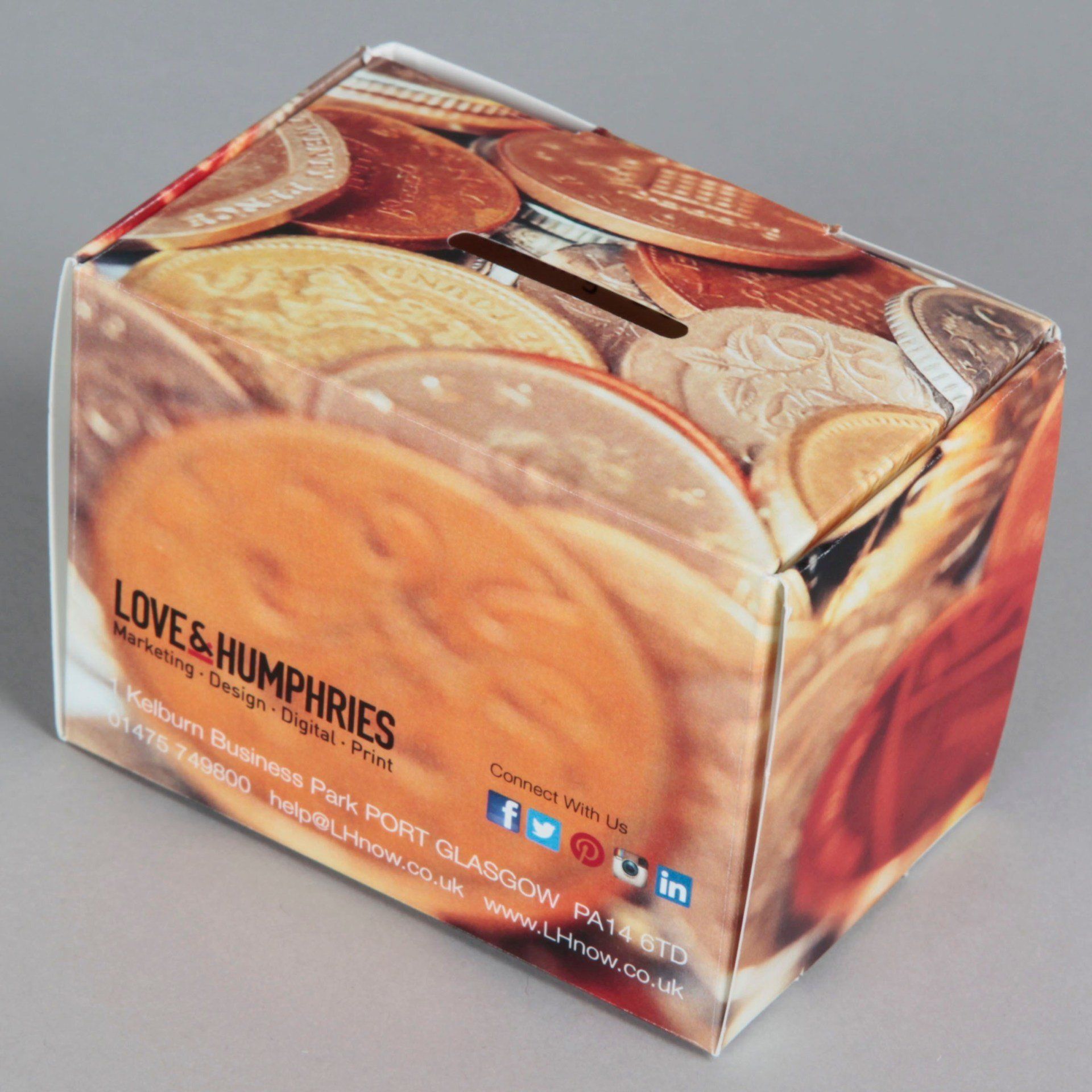 A box that says love & humphries on it