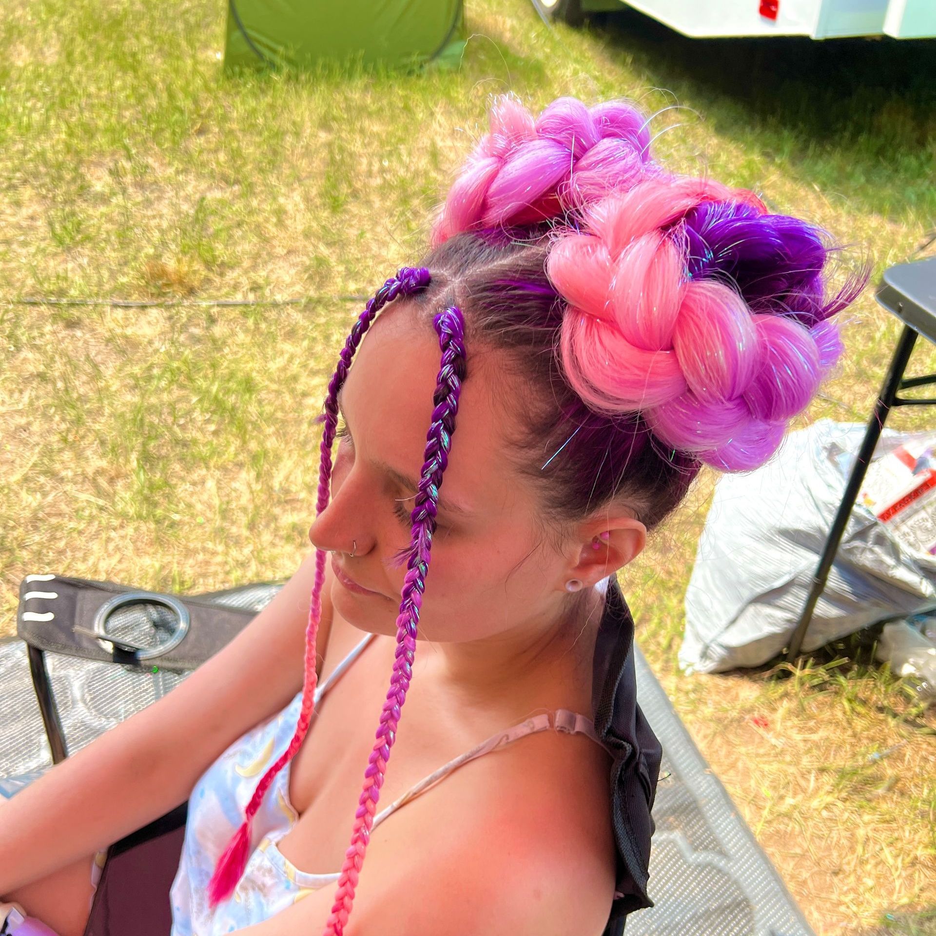 Festival hair space buns