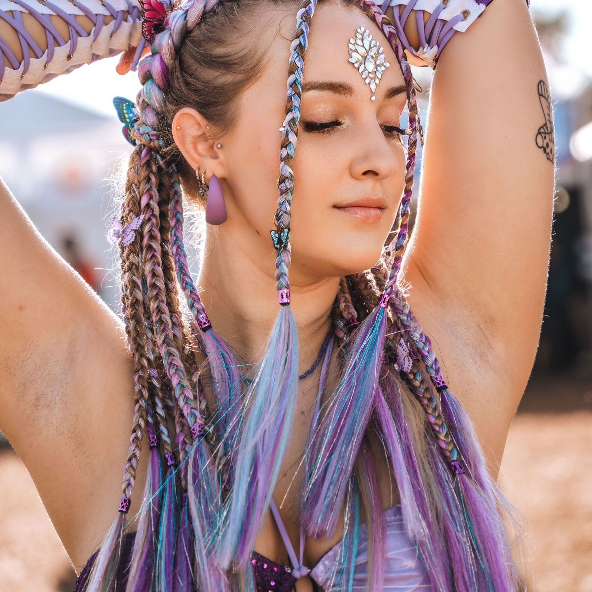 music festival hair