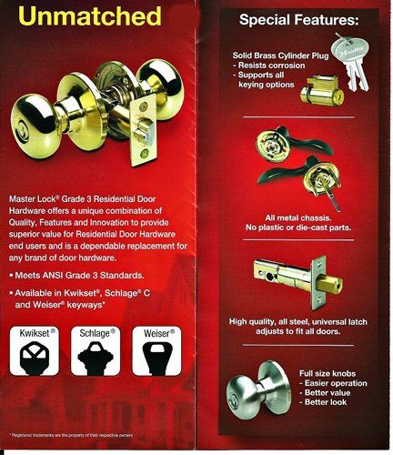 Master Door Hardware Group 3 Locks — Waukesha, WI — Northwestern Lock Service