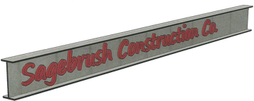 A sign that says Sagebrush Construction Co. on it