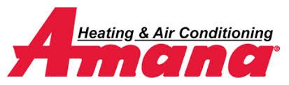 The logo for a company called amana heating and air conditioning