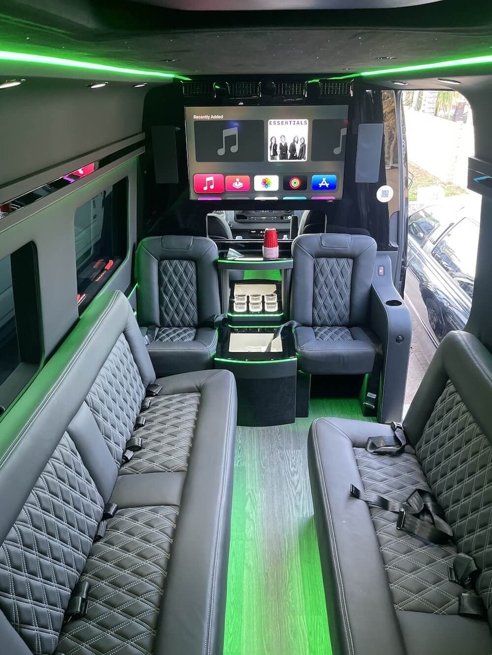 Limo bus wine tasting Corona