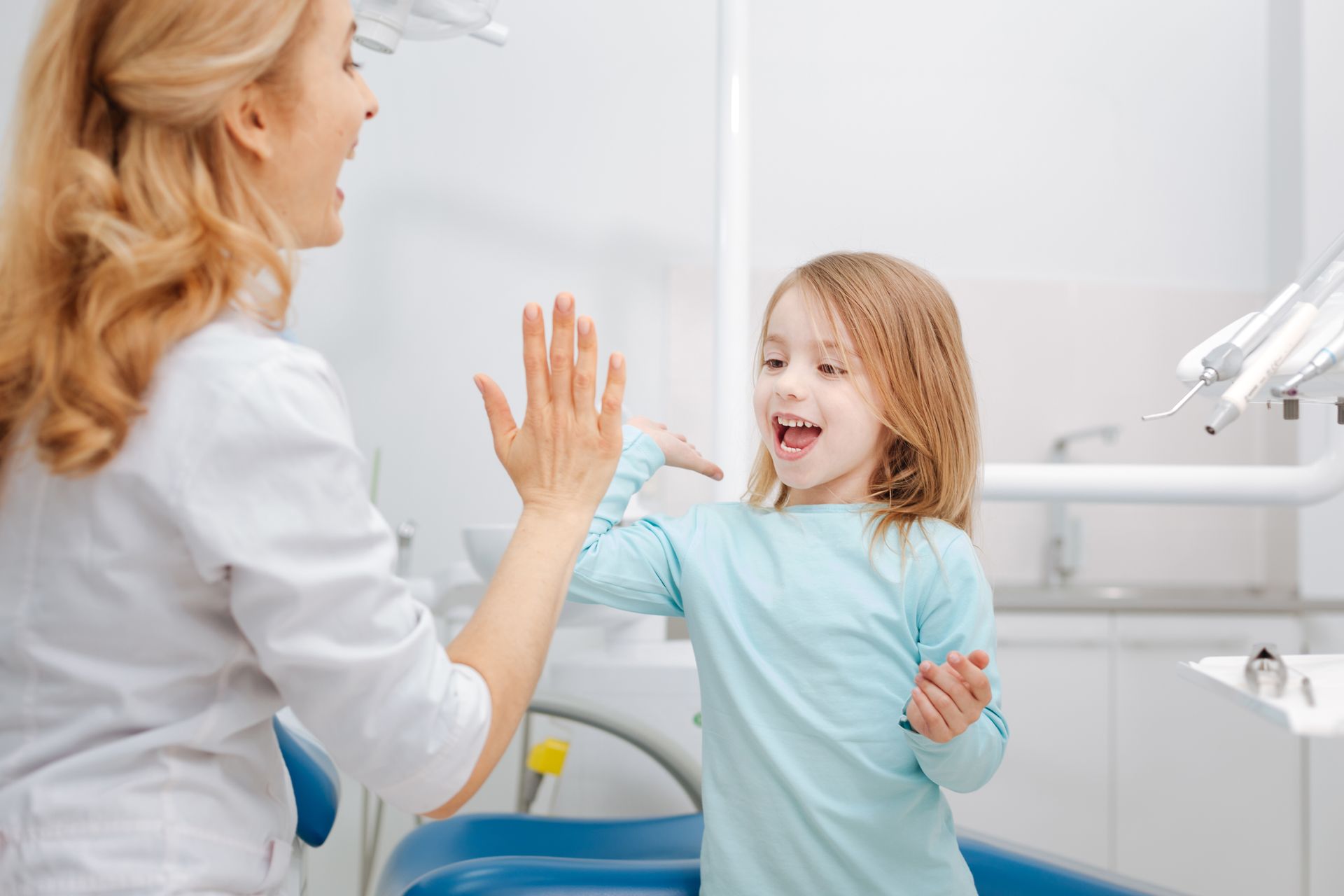 Child in dental chair