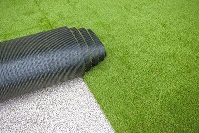 a roll of artificial turf
