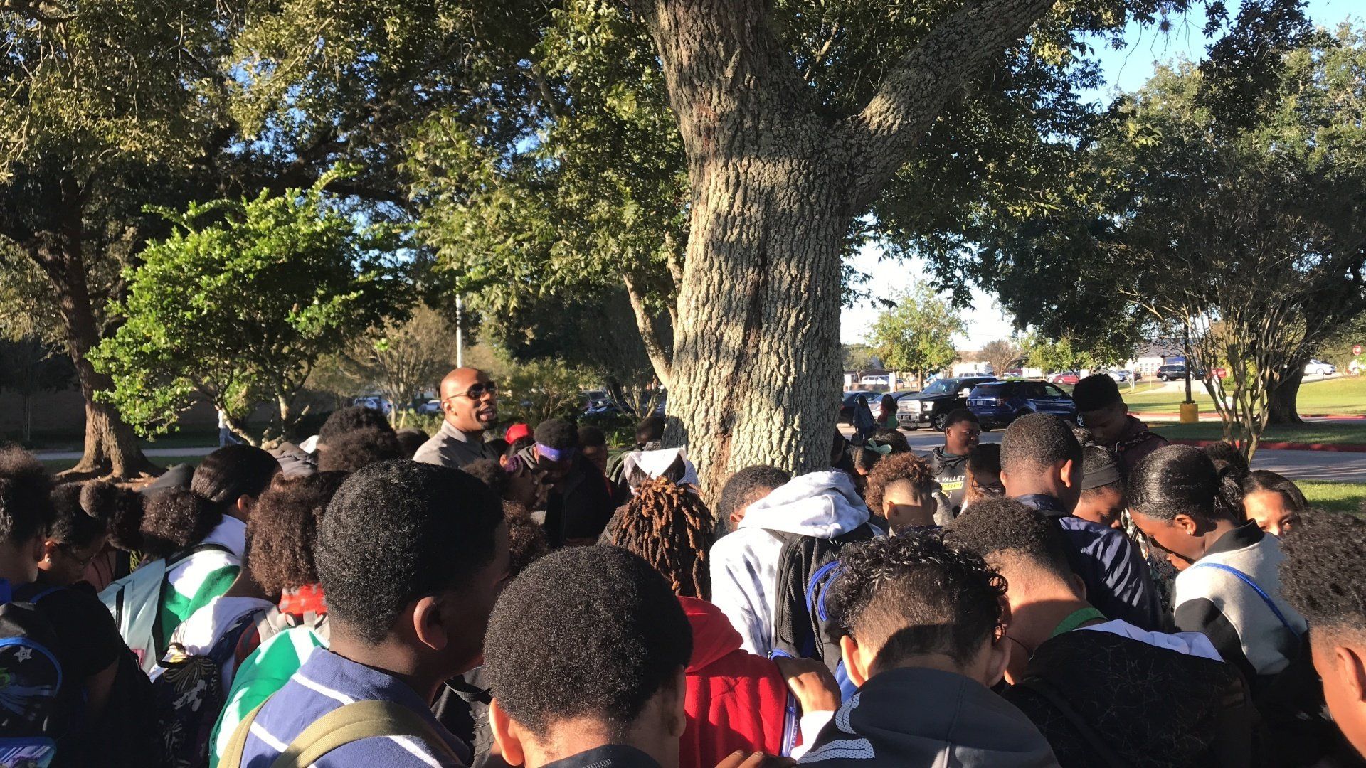 Diverse — Group of Teenager Praying in Missouri City, TX