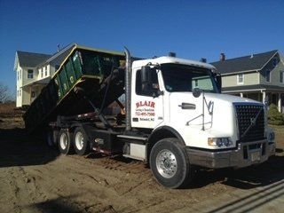 Dumpster Container Rentals — Truck With Dumpster in Middletown, NJ