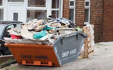 Trash Removal Services — Trash Inside Dumpster in Middletown, NJ