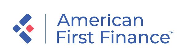 American First Finance logo: blue and red graphic next to text. | Deville Automotive