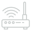 White wireless router with antenna emitting signal waves. | Deville Automotive